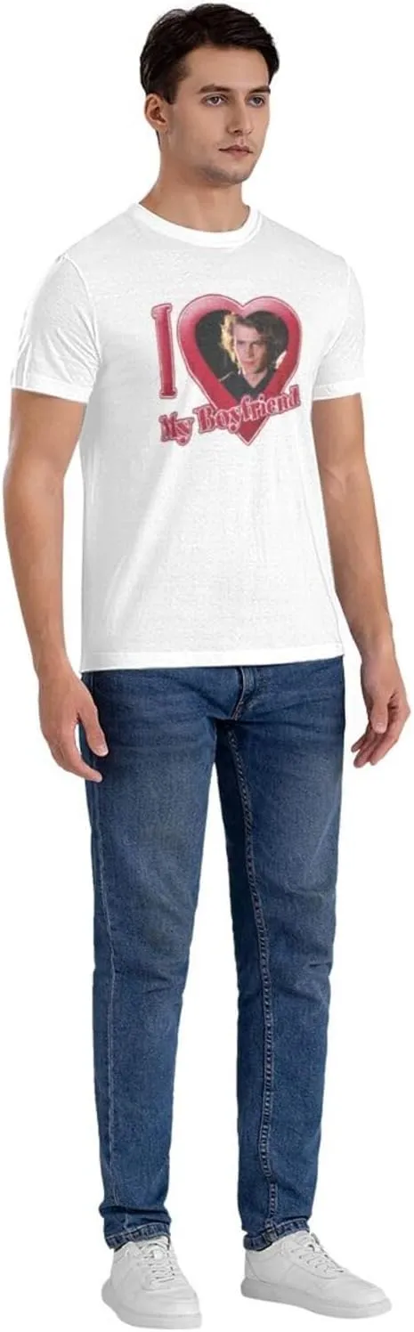 Hayden Music Christensen T-Shirts Men's Shirt Cotton Casual Short Sleeve Fit Summer Crew Neck Tees Black