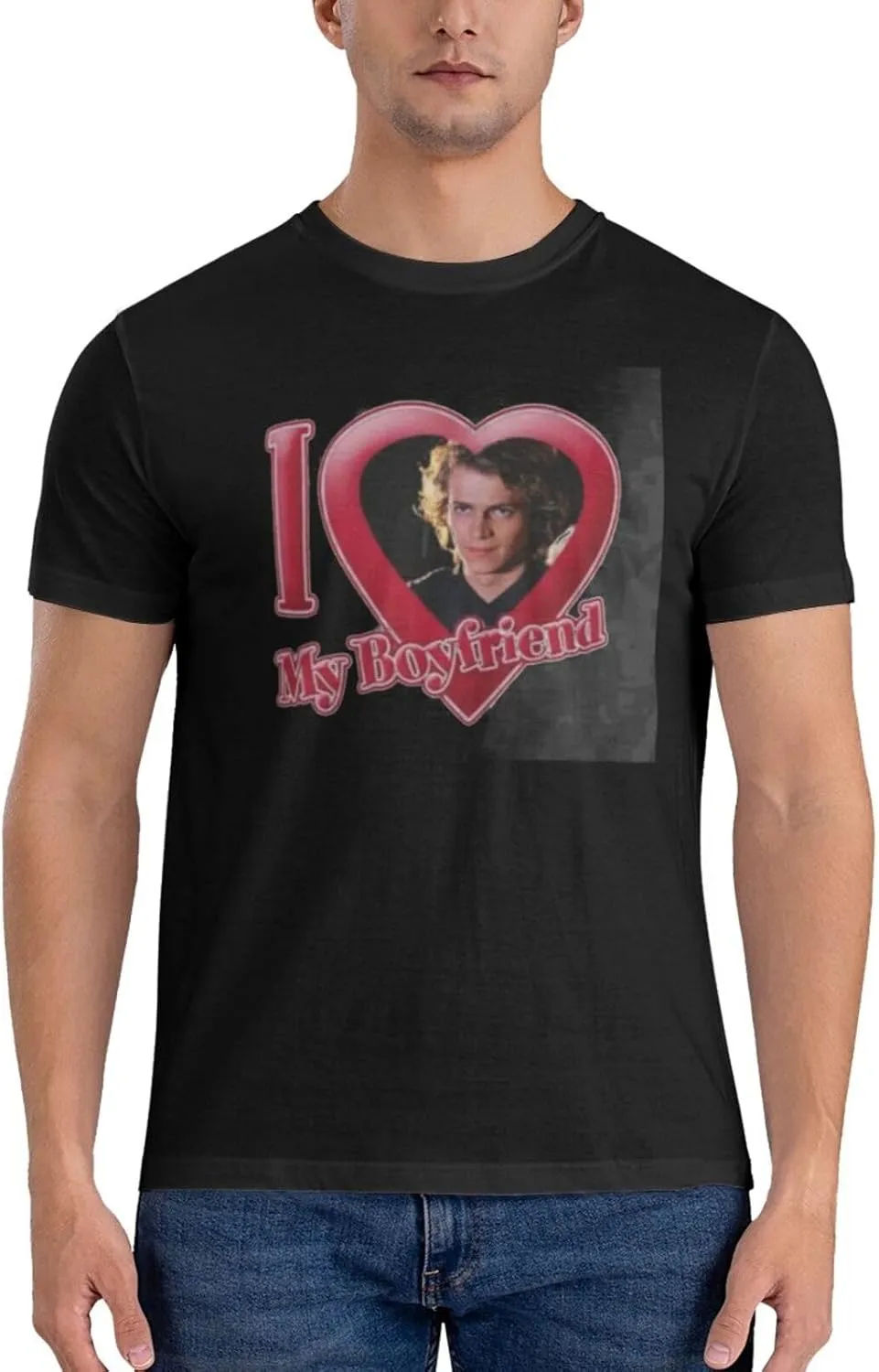 Hayden Music Christensen T-Shirts Men's Shirt Cotton Casual Short Sleeve Fit Summer Crew Neck Tees Black