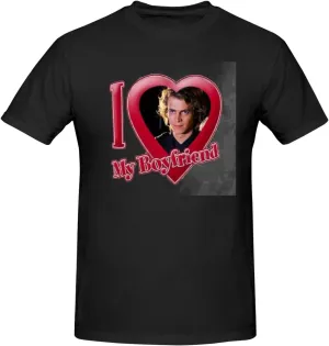 Hayden Music Christensen T-Shirts Men's Shirt Cotton Casual Short Sleeve Fit Summer Crew Neck Tees Black