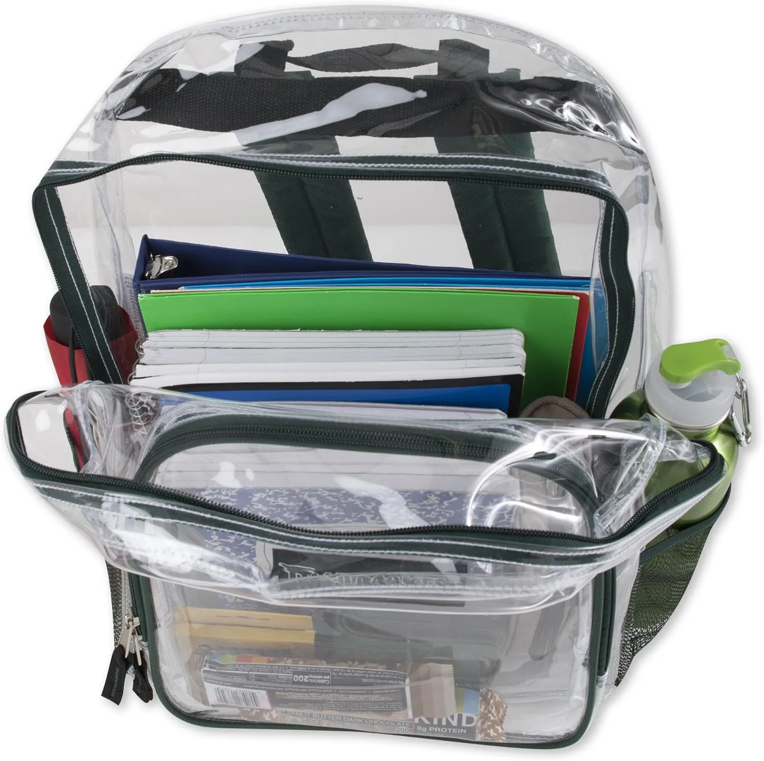 Heavy Duty Clear See Through Backpack | Transparent Clear Backpack Bags Stadium Approved for Women, Men, School, Travel