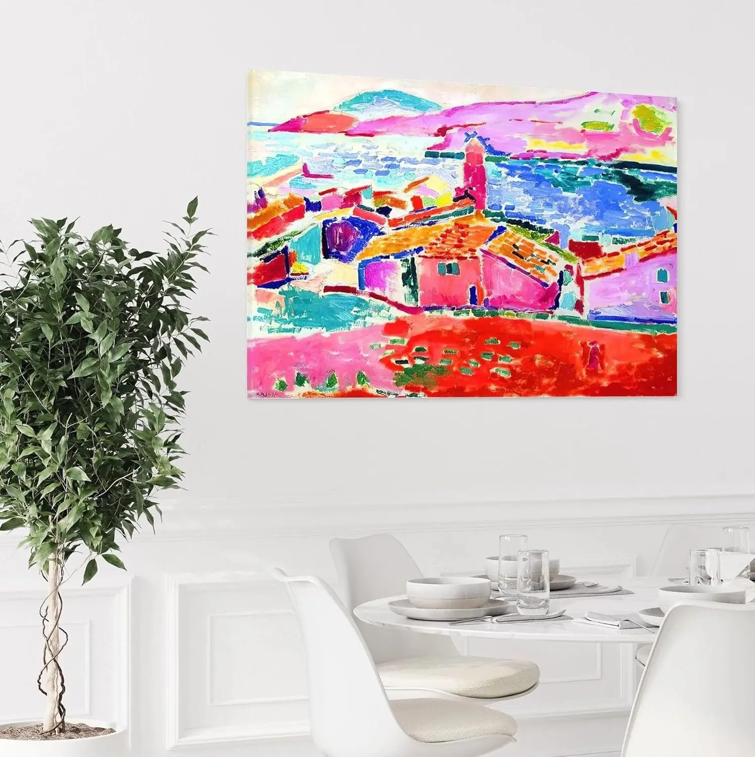 Henri Matisse “View of Collioure” Canvas Art | Vibrant Fauvism Wall Decor | Modern Poster Print
