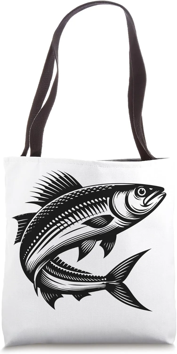 Herring Dad Mom Lover - Monochromatic Herring Tote Bag