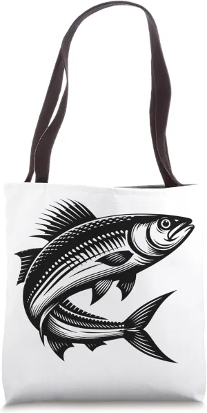 Herring Dad Mom Lover - Monochromatic Herring Tote Bag