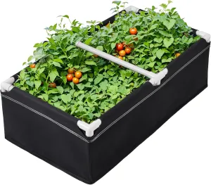 HIRALIY Fabric Raised Beds,Elevated Raised Garden Grows Beds for Outdoor Gardening,Portable Garden Planters,Planter Box for Growing Flowers and Vegetables（3.15 x 1.62 x 1 Ft）