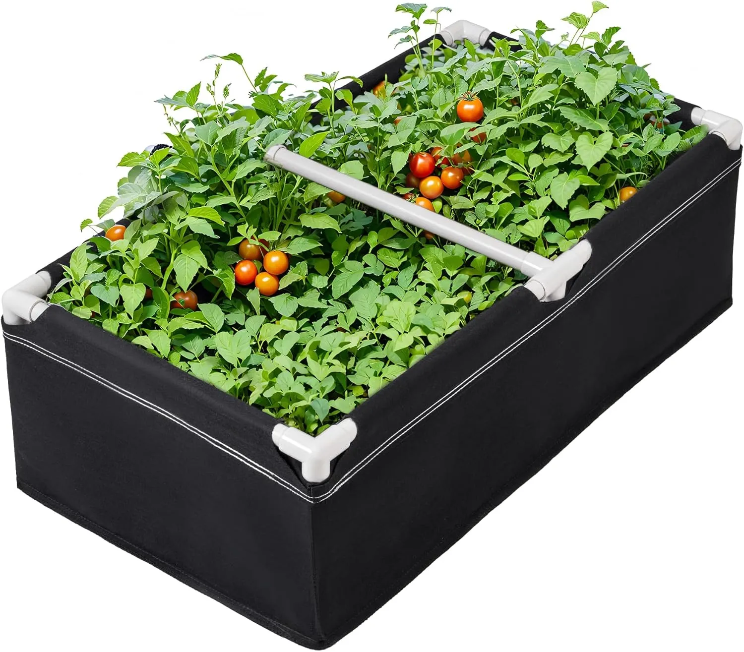 HIRALIY Fabric Raised Beds,Elevated Raised Garden Grows Beds for Outdoor Gardening,Portable Garden Planters,Planter Box for Growing Flowers and Vegetables（3.15 x 1.62 x 1 Ft）