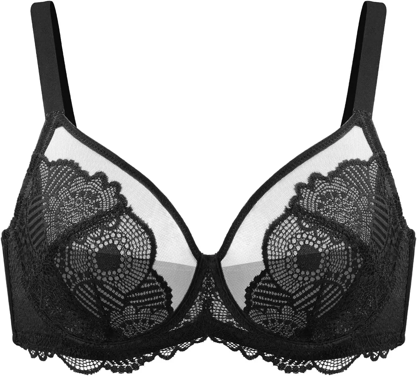 HSIA Minimizer Bra for Women - Plus Size Lace Bra Women's Full Coverage Unlined Underwire Bra for Heavy Breast