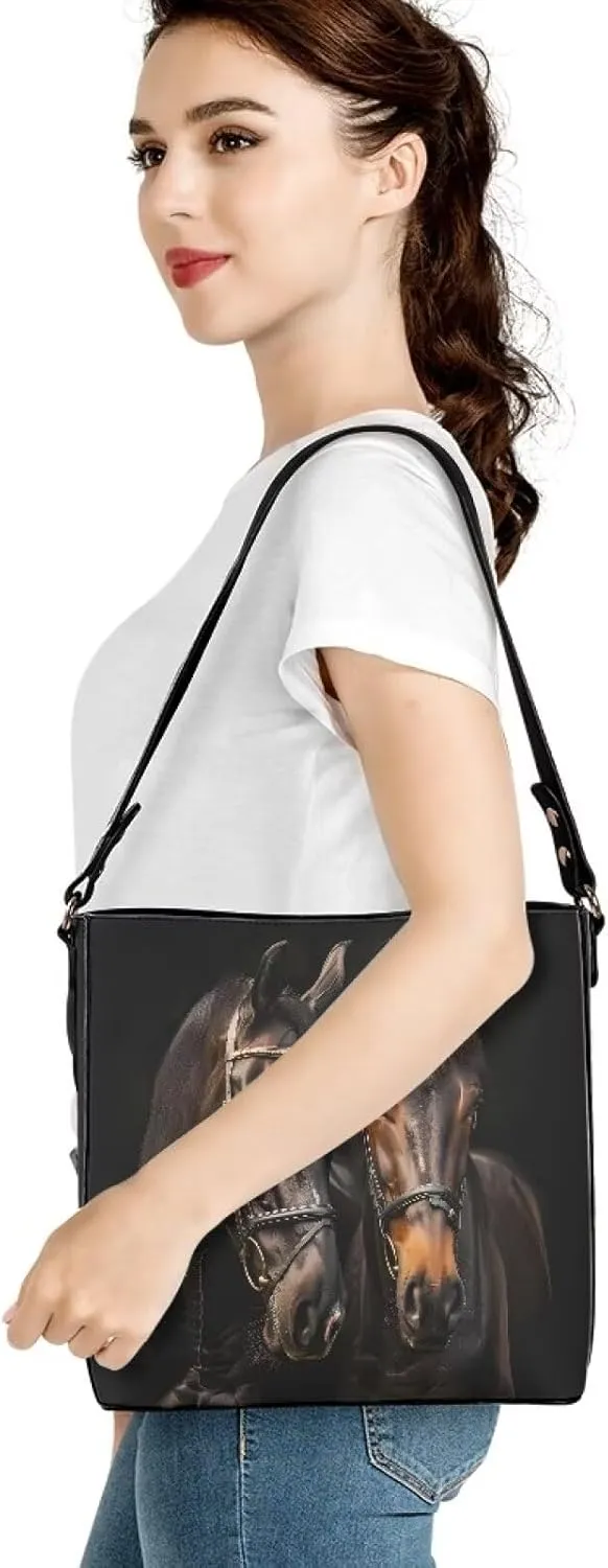 HUGS IDEA Hobo Bags for Women PU Leather Handbag Crossbody Bucket Tote Purse Ladies Shoulder Bags