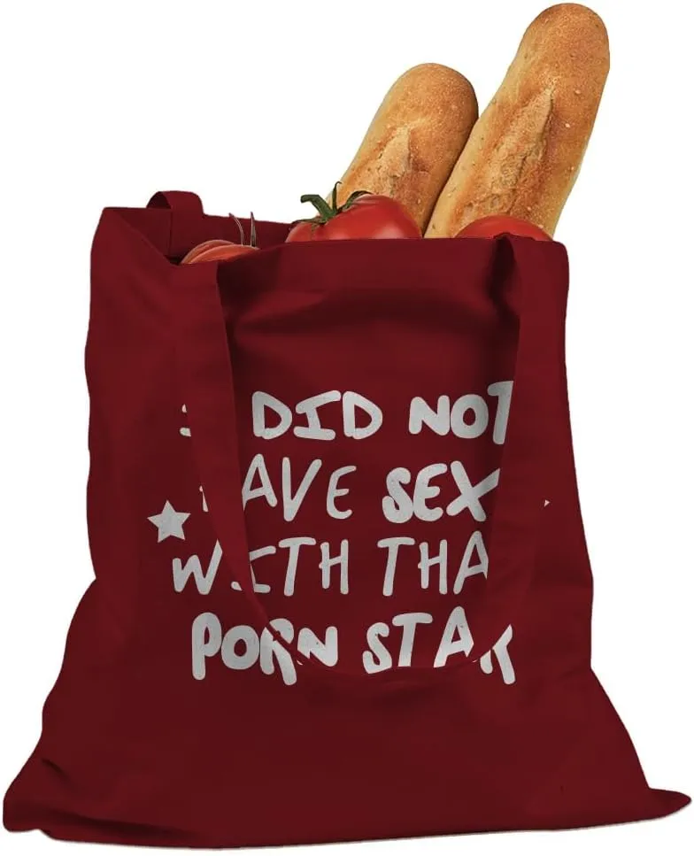 I Did Not have Sex with that Porn Star Cotton Canvas Tote Bag