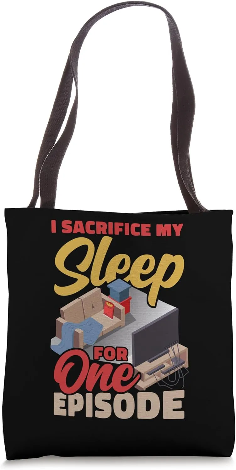 I Sacrifice My Sleep For One Episode Movie Critic Series Tote Bag