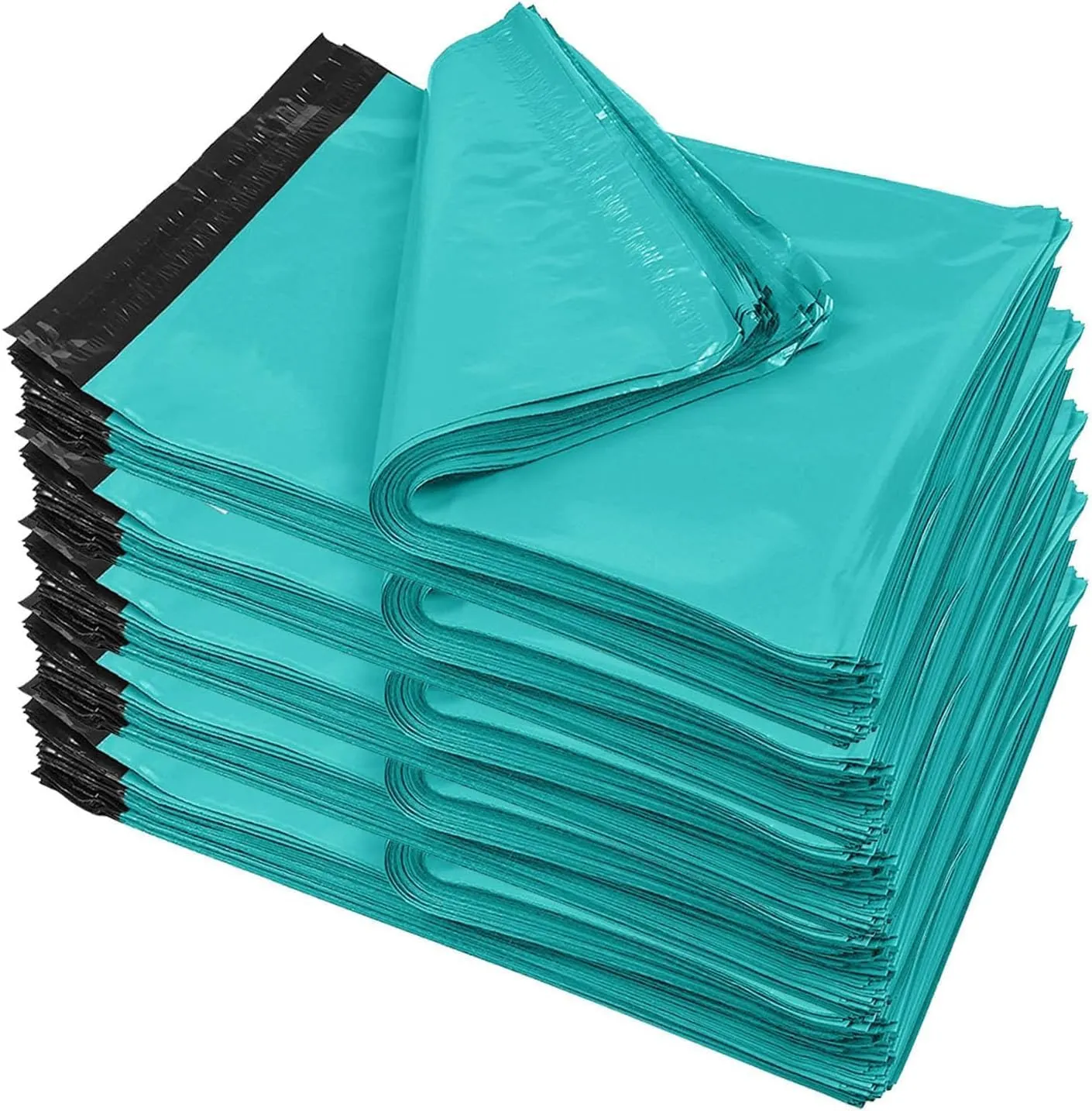 iMBAPrice 500-Pack Teal Poly Mailers 12x15.5 Inch #5 Teal Color Poly Mailing Envelopes Bags, Self Seal Adhesive Waterproof and Tear Proof (Total 500 Bags)