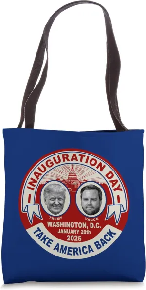 Inauguration Day Souvenir Donald Trump JD Vance Retro Style Tote Bag