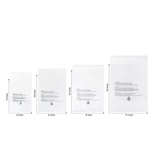 Infinite Pack 400 CT Combo6x9,8x10,9x12,11x14 inches Self Sealing Clear Poly Bags w/Suffocation Warning, Strong Adhesive, Not Resealable, FBA compliant