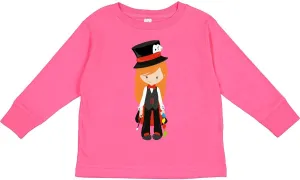 inktastic Magician Girl, Orange Hair, Magic Wand, Toddler Long Sleeve T-Shirt