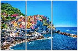 Italy Wall Art Cinque Terre The Picture of Amalfi Coast Landscape Modern Canvas Painting Wall Art Print On Canvas Giclee Artwork for Wall Decor