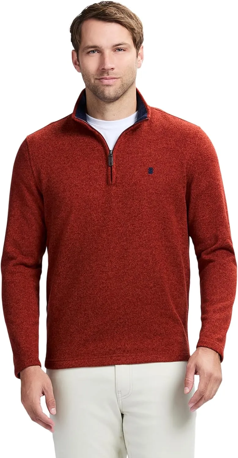 IZOD Men's Thermosoft Quarter Zip Sweater Fleece Pullover