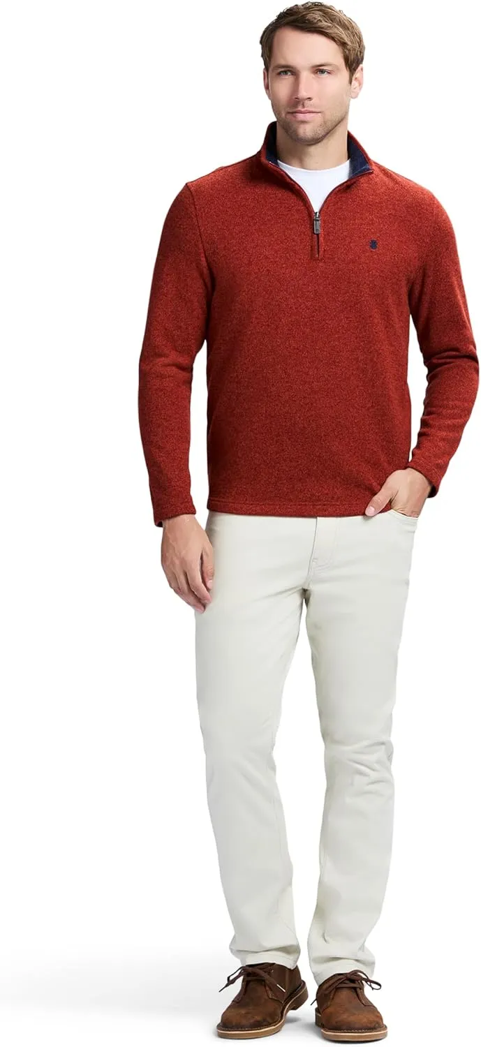 IZOD Men's Thermosoft Quarter Zip Sweater Fleece Pullover