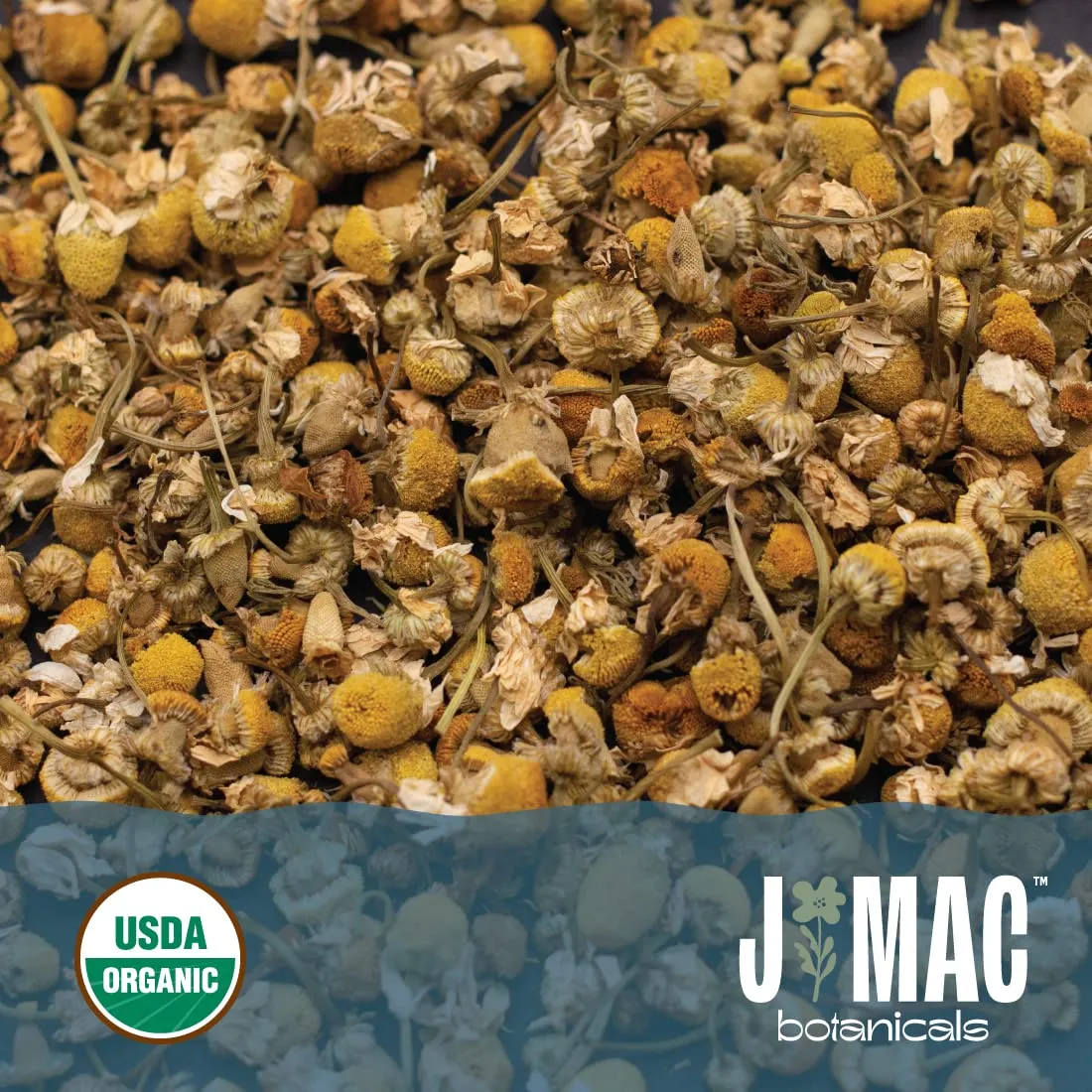 J Mac Botanicals, Organic Chamomile Flowers (1 pound), Certified USDA Organic. Whole Dried Chamomile Flower, Loose Leaf Tea