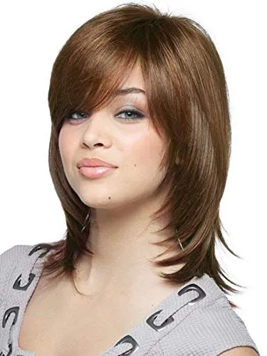 Jade Wig Color Creamy Blonde - Noriko Wigs 9" Shoulder Length Flipped Feathered Layers Synthetic Average Cap Basic Cap Retro Bundle MaxWigs Hairloss Booklet