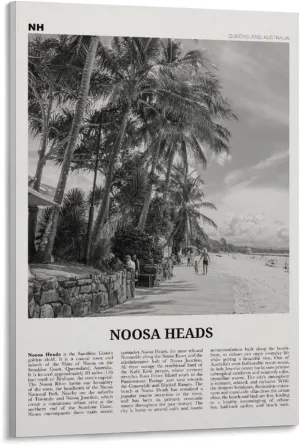JAhmu Noosa Heads Wall Art, Noosa Heads Poster, Sunshine Coast Print Poster Picture Print Canvas Wall Art for Home Bedroom Wall Decoration 24x36inch(60x90cm)