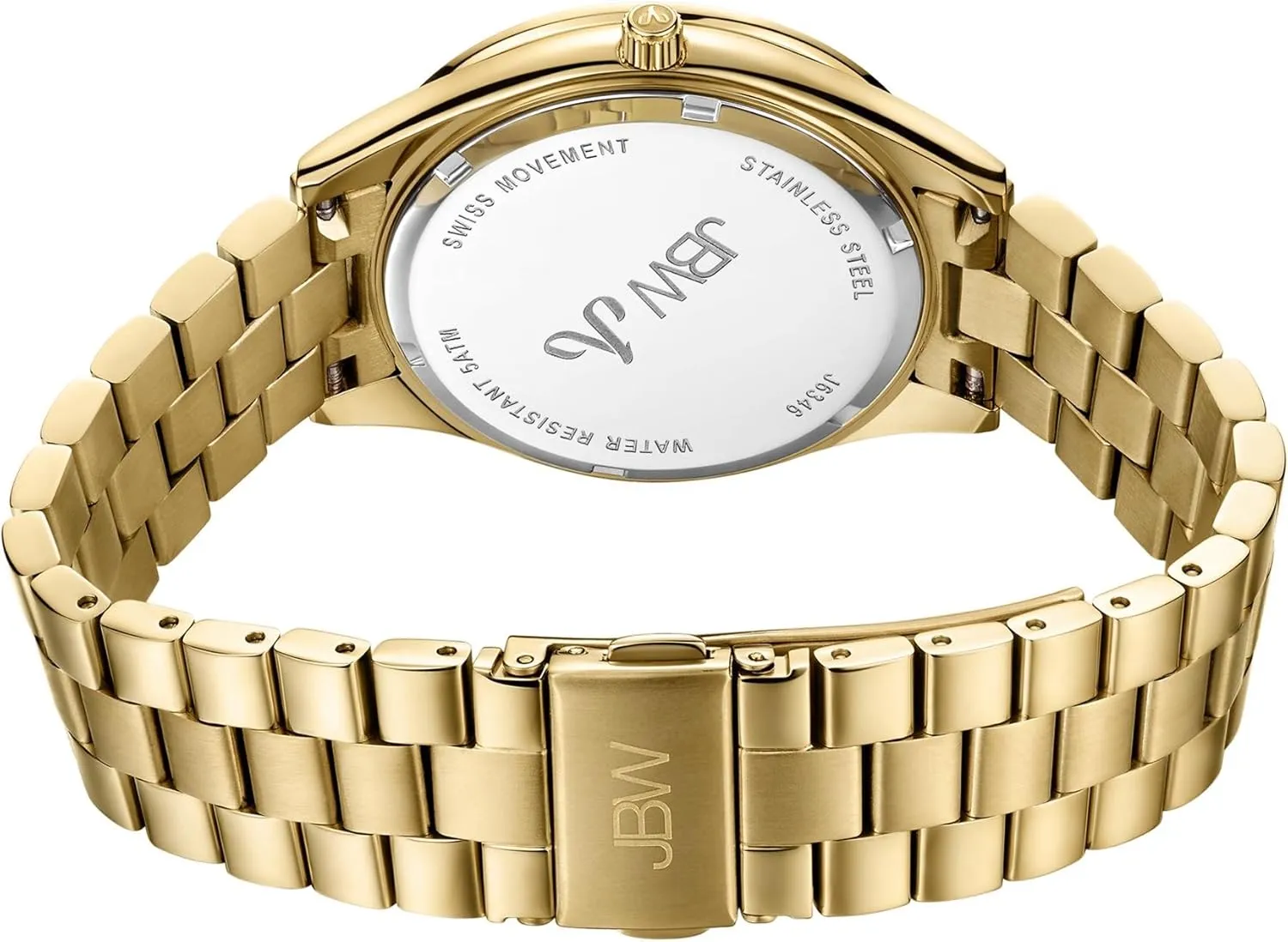 JBW Luxury Women's Cristal 0.12 Carat Diamond Wrist Watch with Stainless Steel Link Bracelet