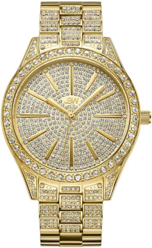 JBW Luxury Women's Cristal 0.12 Carat Diamond Wrist Watch with Stainless Steel Link Bracelet
