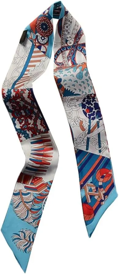 JERLA 100% Mulberry silk Scarf Head Hair Ribbon Handbag Handle wrap Tie Bundle Scarf Neckerchief Scarf for women