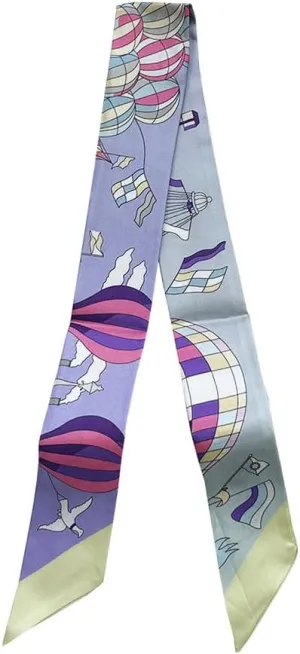 JERLA 100% Mulberry Silk Scarf, Head Wrap, Hair Tie, Handbag Handle Wrap, Neckerchief for Women
