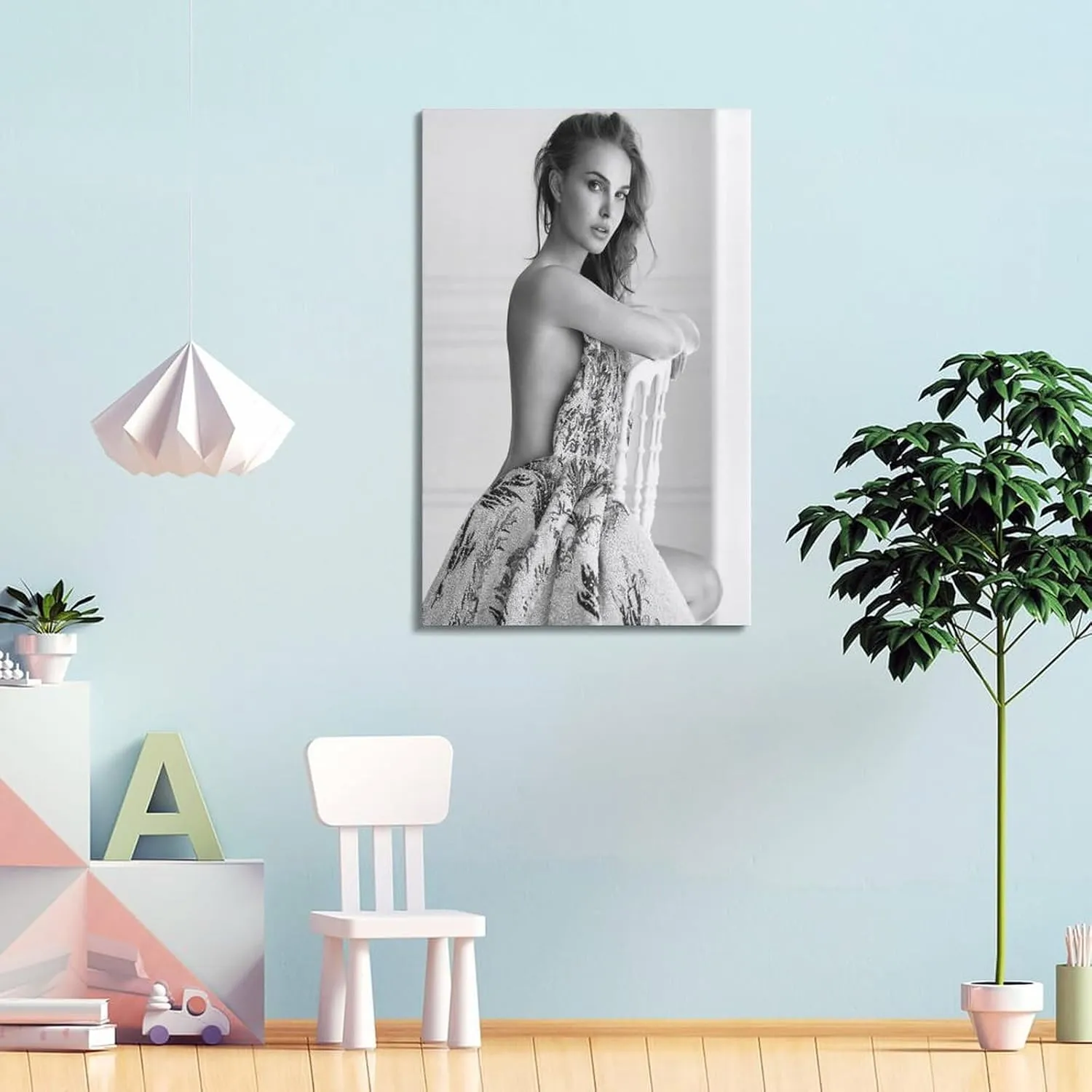 JJoias Film Actor Natalie Portman Poster Canvas Wall Art Picture Prints Hanging Photo Gift Idea Decor Homes Artworks 16x24inch(40x60cm)