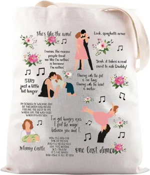 JNIAP 80s Movie Inspired Gift Dance Dirty Tote Bag Dancing Lover Gift For Women