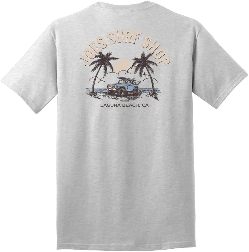 JOES SURF SHOP Men's Early Bird Logo Heavyweight Tees in Regular, Big and Tall