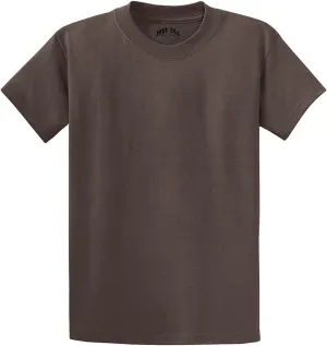 Joe's USA Men's Heavyweight 6.1-Ounce, 100% Cotton T-Shirts-6X-Brown