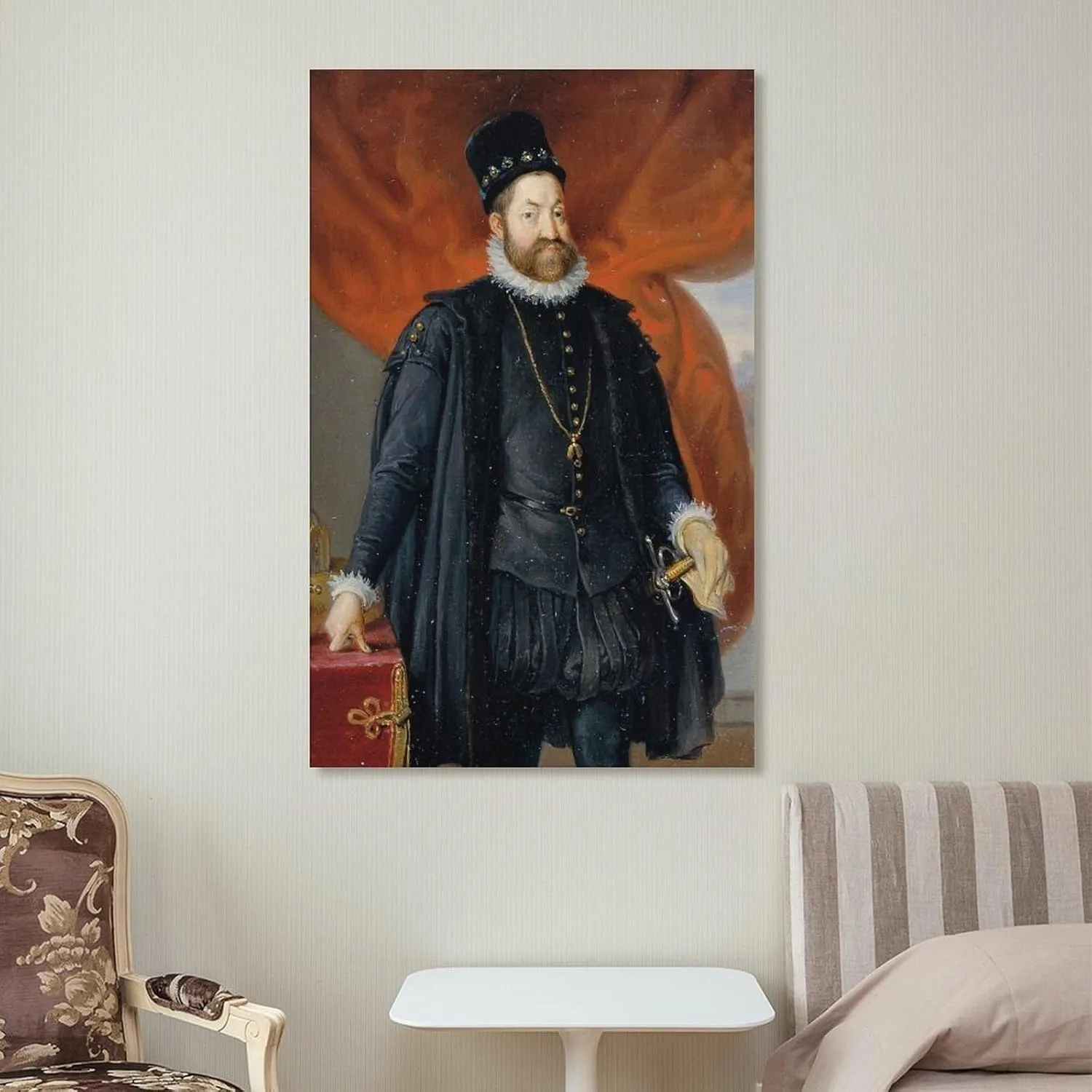 Johann Peter Krafft Posters Print Kaiser Rudolf II. (1840) Posters Art Print Wall Photo Paint Poster Hanging Picture Family Bedroom Decor Gift 16x24inch(40x60cm)