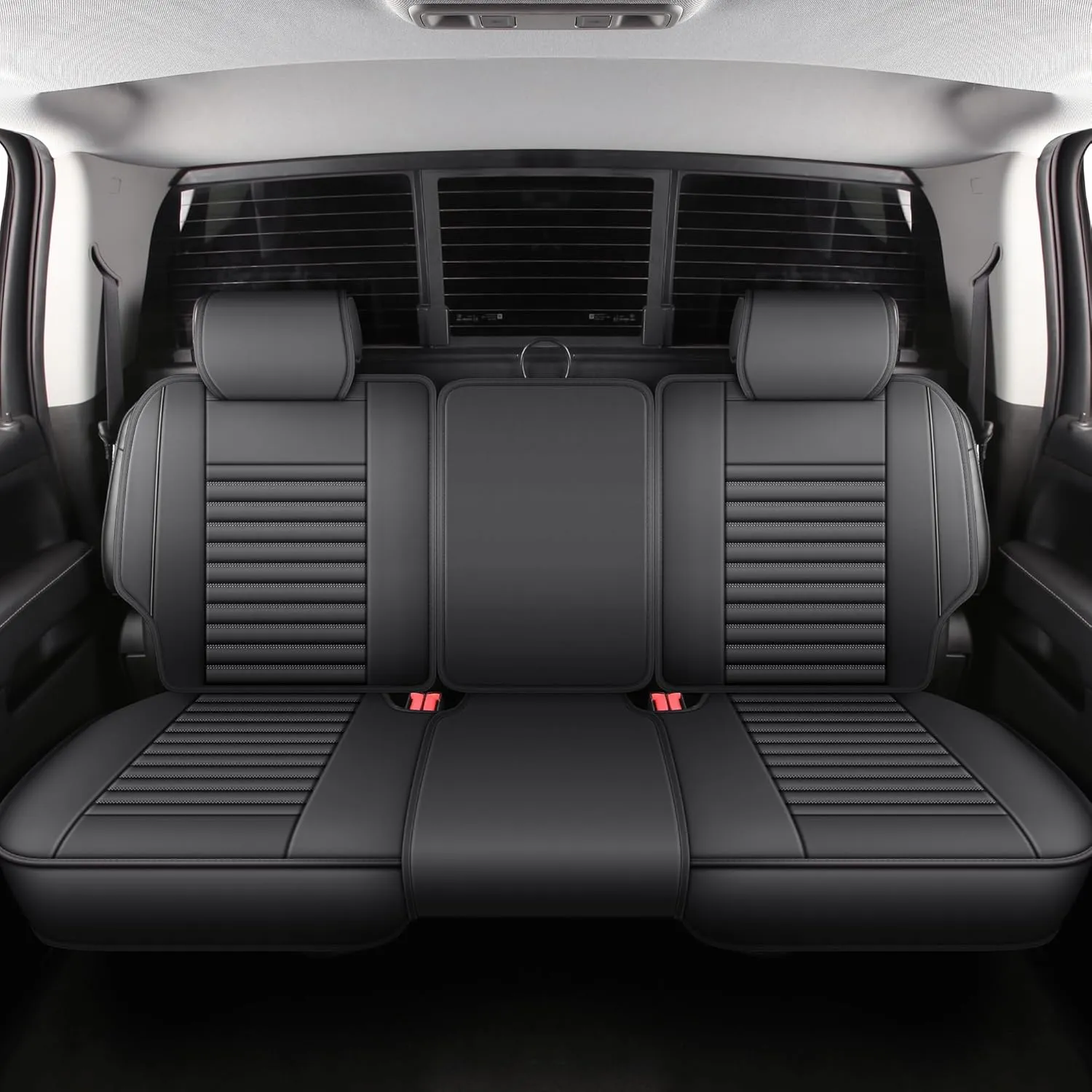JOJOBAY Chevy Silverado Seat Covers,GMC Sierra Seat Covers,Custom Fit 2007-2025 1500 2500HD 3500HD Crew Double Extended Regular Cab,LT LZT RST Trail Boss(Full Set,Black)