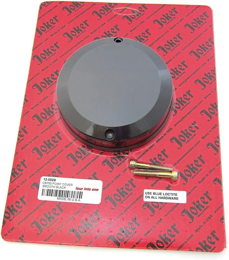 Joker Machine - Points Cover - Smooth Black - Compatible with Honda CB350F CB400F CB500 CB550 CB750