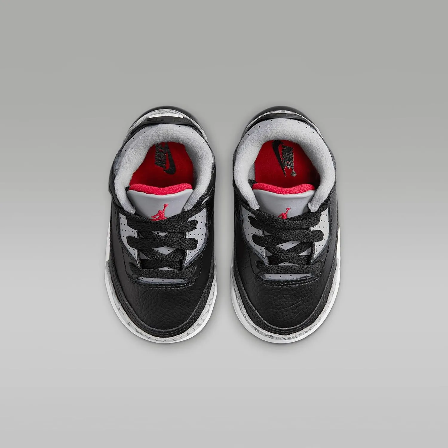 Jordan Toddler's 3 Retro Black/Fire Red-Cement Grey (DM0968 010)