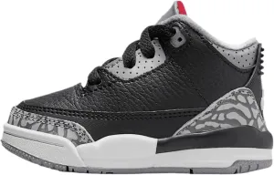 Jordan Toddler's 3 Retro Black/Fire Red-Cement Grey (DM0968 010)