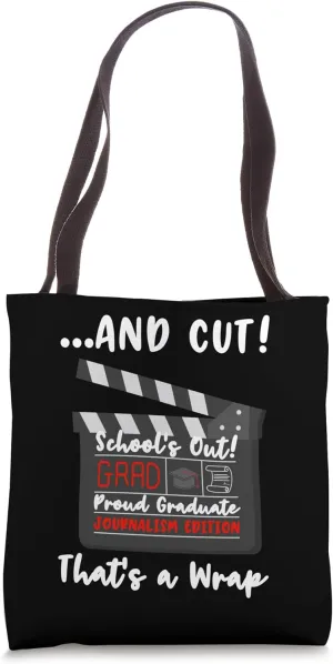 Journalism Degree College Graduation Film Clapper Funny Tote Bag