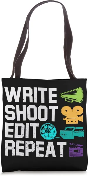 Journalism I Editor I Film Maker I Write Shoot Edit Repeat Tote Bag