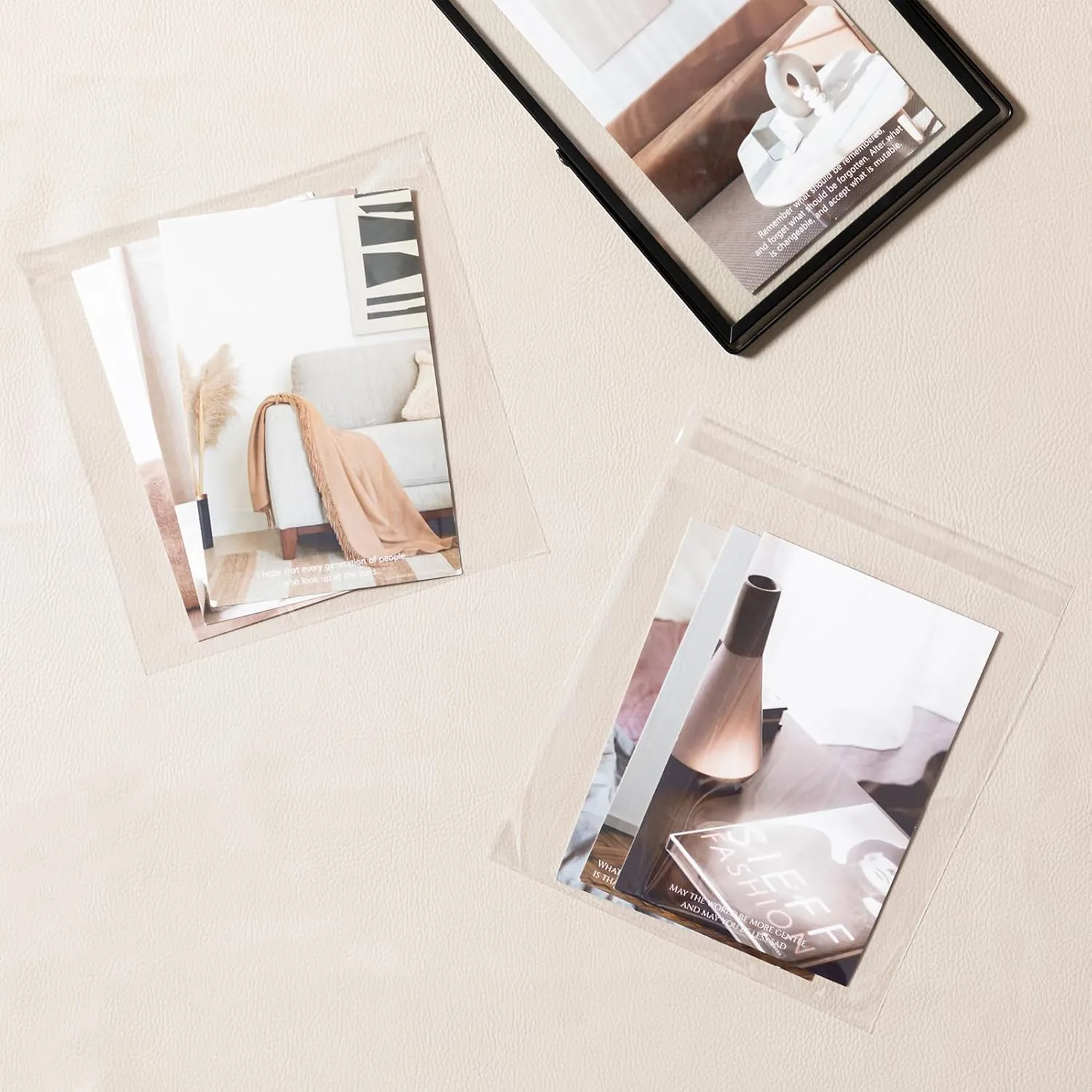 joybest 1000 Pcs - 5 x 5 Inch Clear Resealable Cellophane Bags Self Sealing Cello Plastic Poly Bag