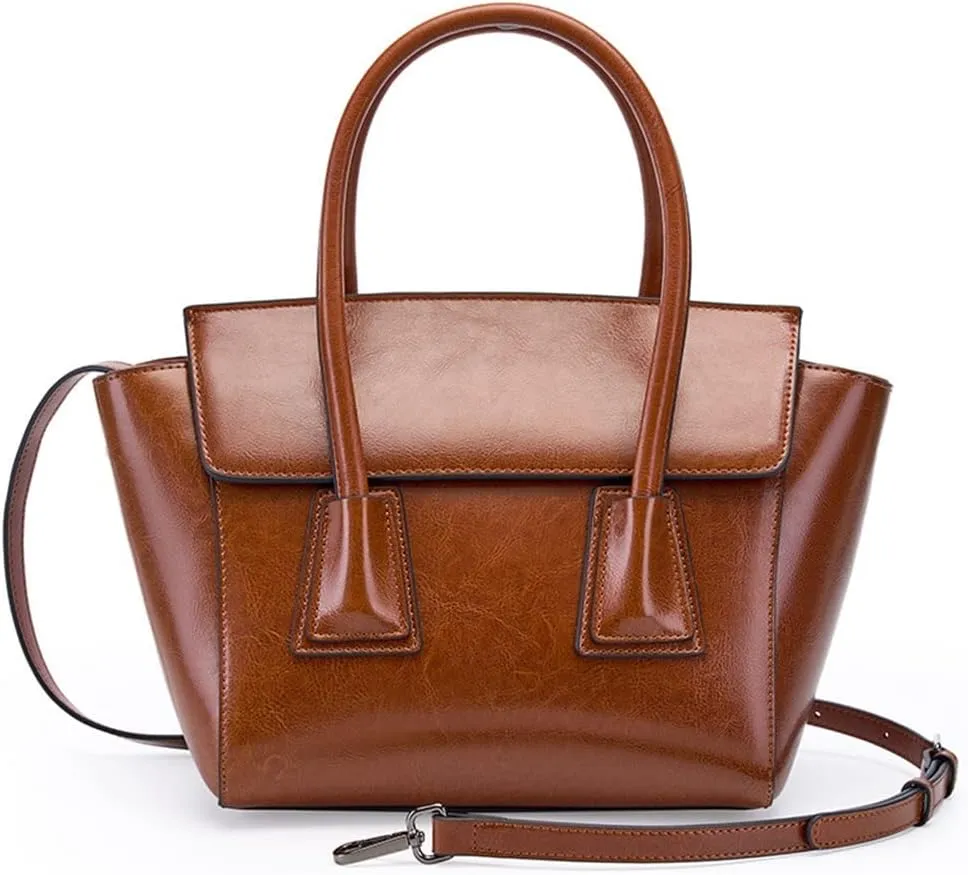JSEIAJB Handbag Women's Large Capacity Leather Sigle Shoulder Tote Bag Daily Work Cross-body Wing Bag