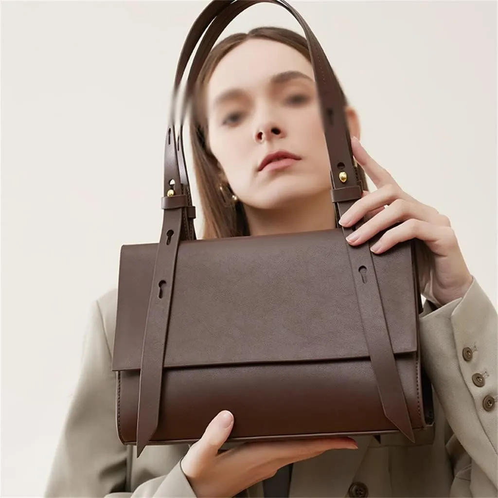 JSEIAJB Sigle Shoulder Bag Ladies Spring Popular This Year Tote Cross Body Bag Deep Coffee Color Atmosphere