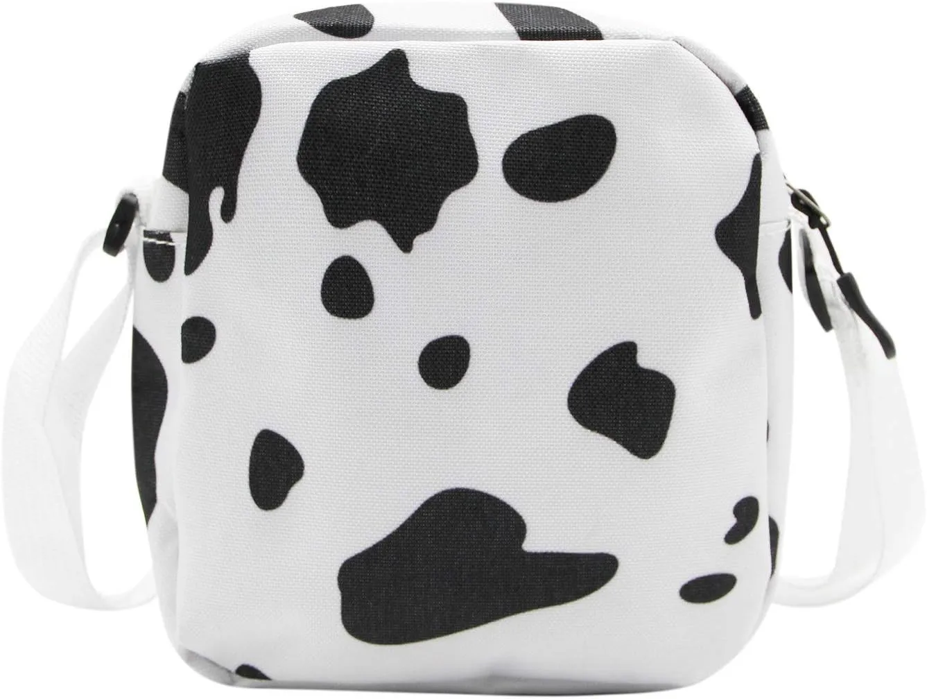 JUMISEE Cute Cow Print Canvas Crossbody Purse Small Cell Phone Bag Shoulder Handbag for Men Women Kids
