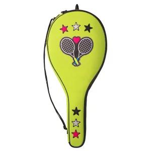 Juniors` Lucky x Supermix Patch Tennis Racquet Sleeve Neon Yellow