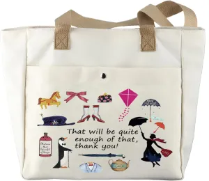 JYTAPP Marry Movie Tote Bag Mary Fans Gift Umbrella Fans Canvas Tote Bag Reusable Grocery Shoulder Shopping Bags (Beige Tote Bag)