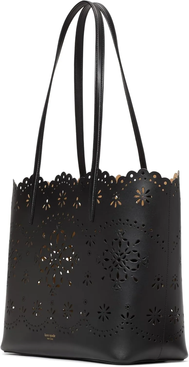 kate spade new york Do It All Spade Flower Perforated Fine Grain Leather Large Tote,