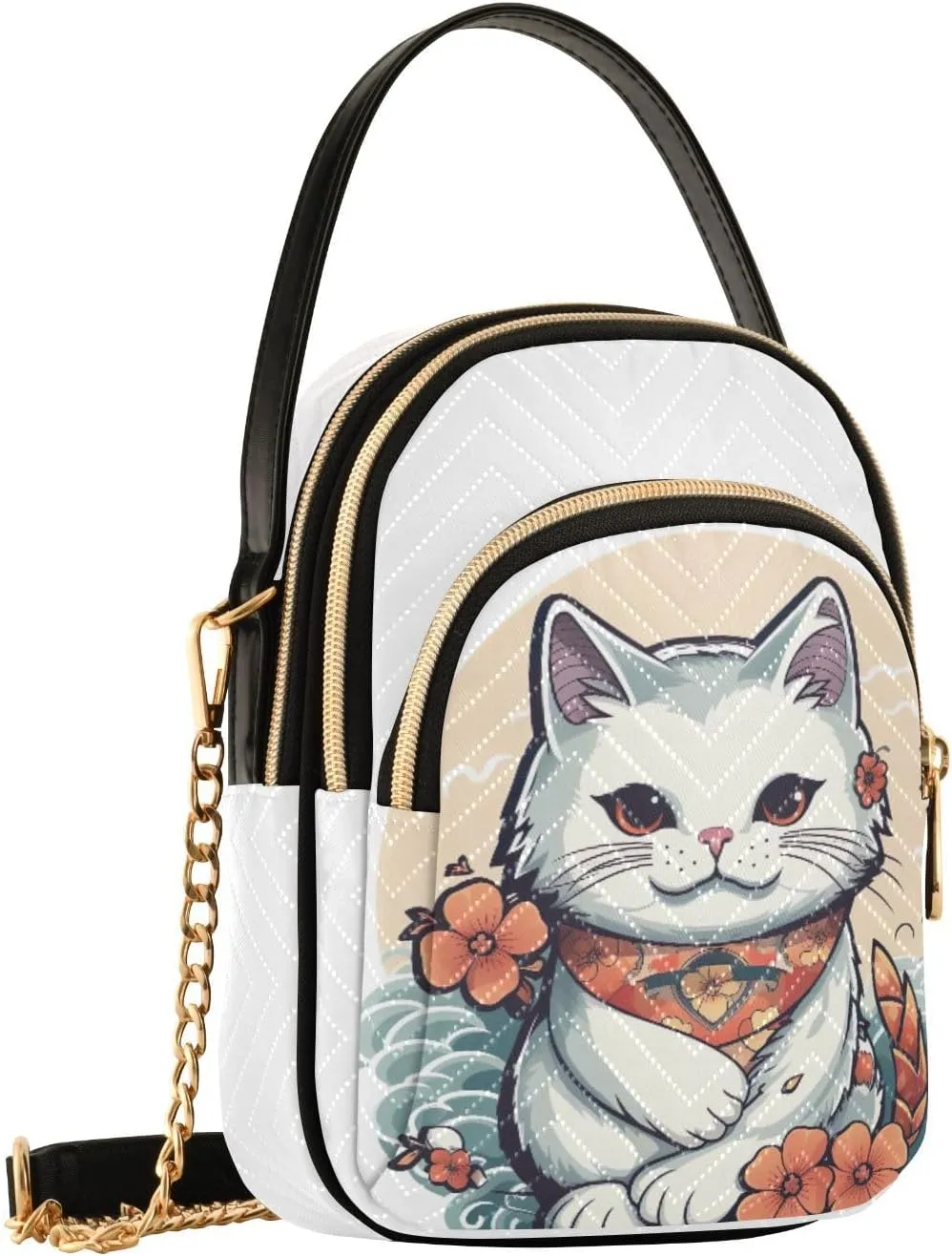 Kawaii Lucky Cat Small Crossbody Bags for Women Cell Phone Shoulder Purse Handbags Wallet 21217214