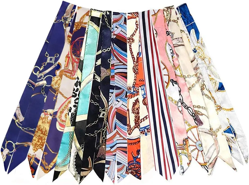 kcctoo 2/6/10Pack Scarf Bags for Women Handbag Scarfs Band Hair Neck Scarves Fashion Gifts