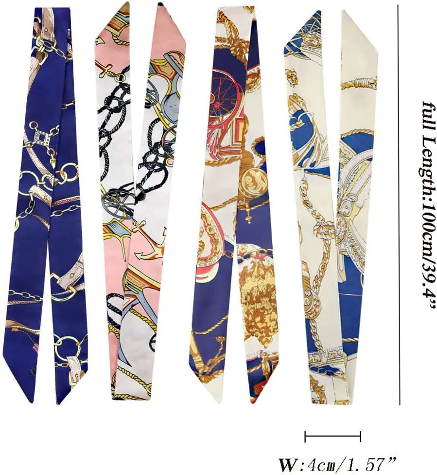 kcctoo 2/6/10Pack Scarf Bags for Women Handbag Scarfs Band Hair Neck Scarves Fashion Gifts