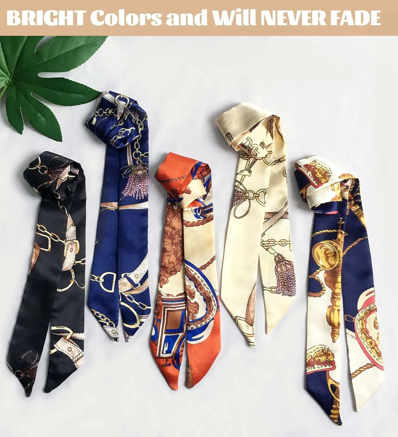 kcctoo 2/6/10Pack Scarf Bags for Women Handbag Scarfs Band Hair Neck Scarves Fashion Gifts