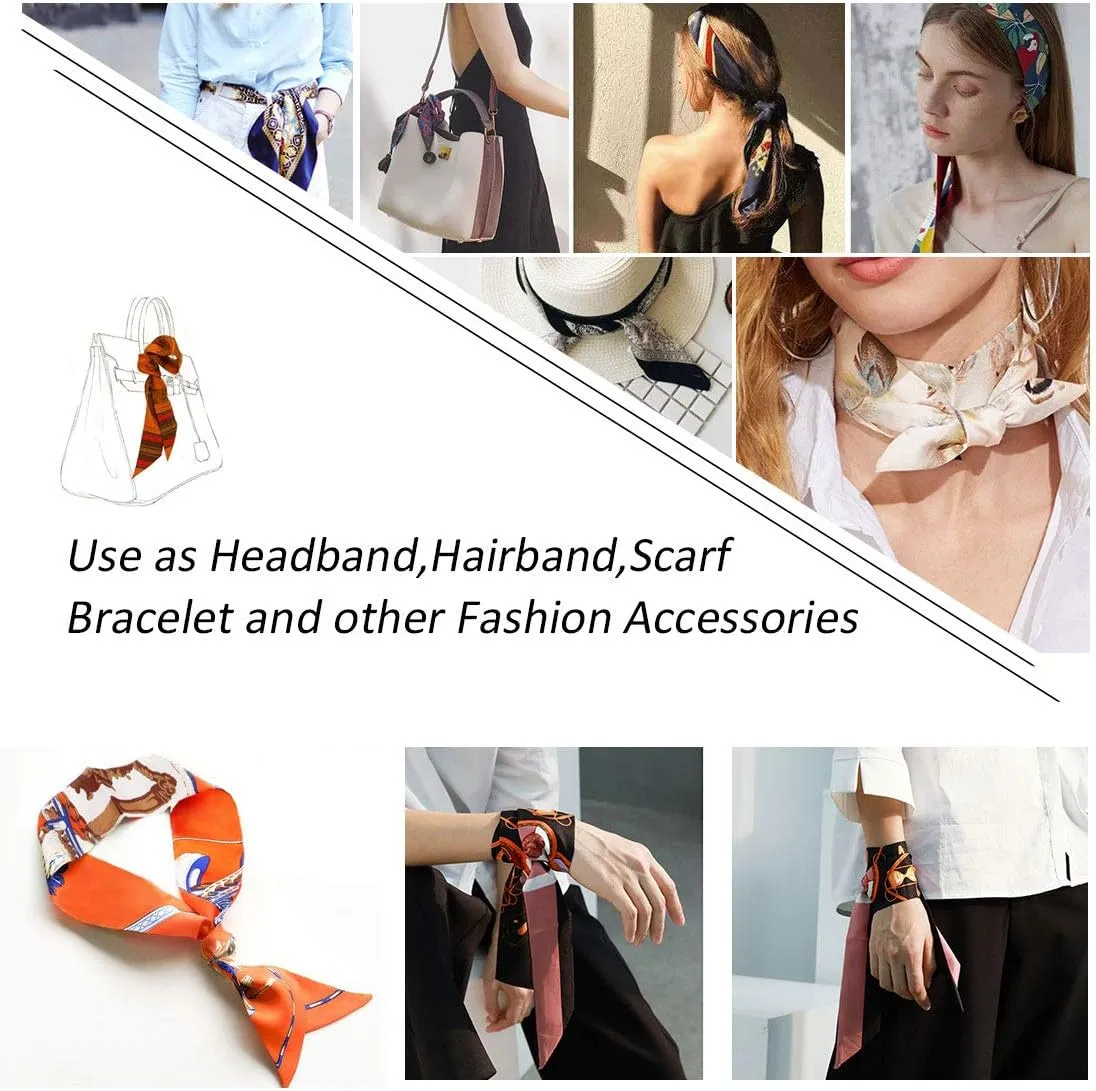 kcctoo 2/6/10Pack Scarf Bags for Women Handbag Scarfs Band Hair Neck Scarves Fashion Gifts